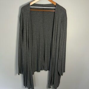 Lane Bryant Open-Front Fit & Flare Overpiece Jersey Cardigan